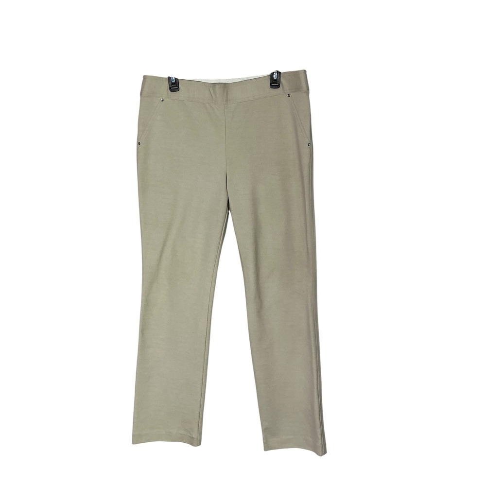 INC International Concepts Pull‎ On Pants Size 16 Beige Stretch Minimalist